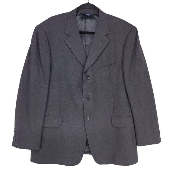 Brooks Brothers Blazer Suit Jacket Men 42 Gray 90% Wool Blend Made In Italy - Picture 1 of 15